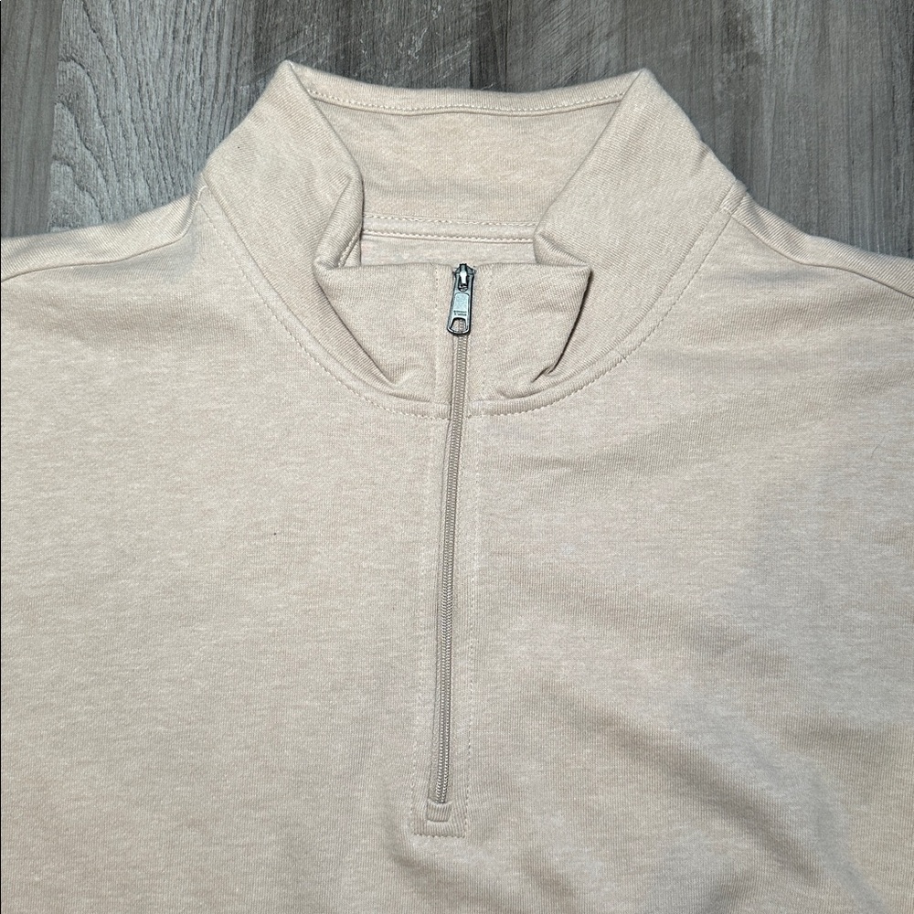 Amazon Essentials Light Beige Quarter Zip Mock Pu… - image 5